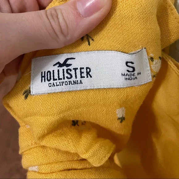 yellow floral hollister mini dress - Picture 5 of 5
